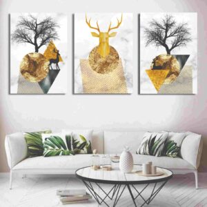 Set of 3 wall Art Phototiles for wall decoration/ wooden wall phototiles