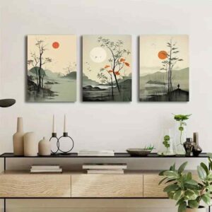 Set of 3 wall Art Phototiles for wall decoration/ wooden wall phototiles