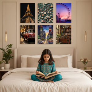 set of 3 wall art phototiles for wall decoration/ wooden wall phototiles