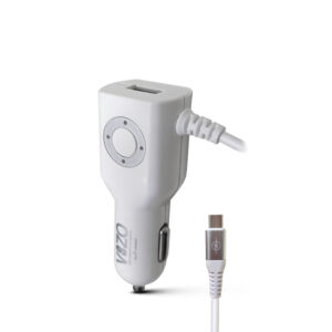 diamond car charger with built in micro cable & led light