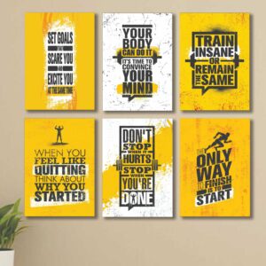 set of 6 motivational theme phototiles for wall decoration/ wooden phototiles (copy)